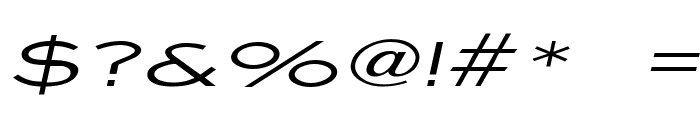Eye glass Extended Italic Font OTHER CHARS