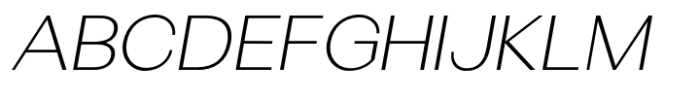 Eymen Pro Extra Light Italic Font UPPERCASE