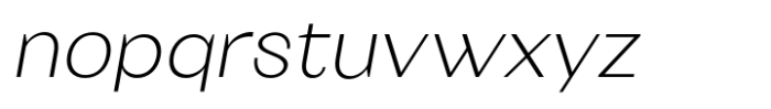 Eymen Pro Extra Light Italic Font LOWERCASE