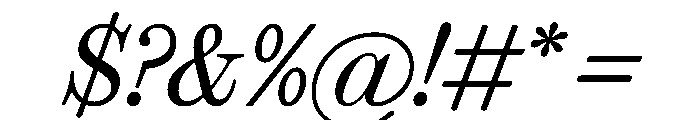 Eyja RegularItalic Font OTHER CHARS