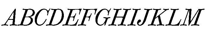 Eyja RegularItalic Font UPPERCASE