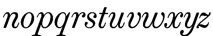 Eyja RegularItalic Font LOWERCASE