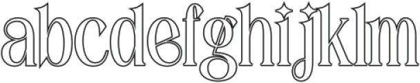 Ezanity Outline otf (400) Font LOWERCASE