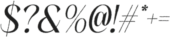 Ezanity Rough Italic otf (400) Font OTHER CHARS