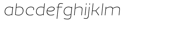 Ezzo Thin Italic Font LOWERCASE