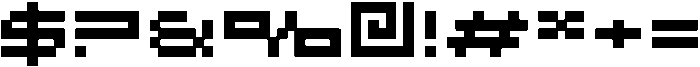 F Pixel Moc Light otf (300) Font OTHER CHARS