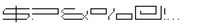 F Pixel Extended Light Font OTHER CHARS