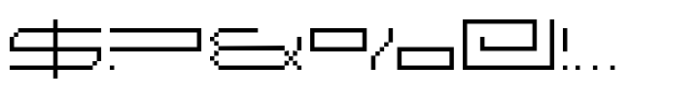 F Pixel Extended Regular Font OTHER CHARS