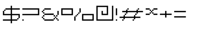 F Pixel Regular Font OTHER CHARS