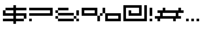 F Pixel Wide Semi Bold Font OTHER CHARS