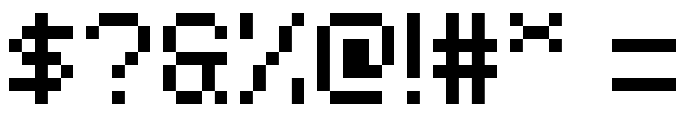 F77 Minecraft Regular Font OTHER CHARS