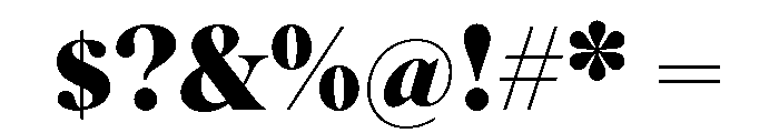 Fabulosa Extra Bold Font OTHER CHARS