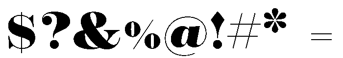 Fabulosa Heavy Font OTHER CHARS