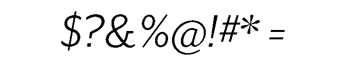 Fairwater Sans Light Italic Font OTHER CHARS