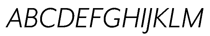Fairwater Sans Light Italic Font UPPERCASE