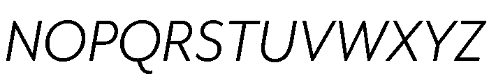 Fairwater Sans Light Italic Font UPPERCASE
