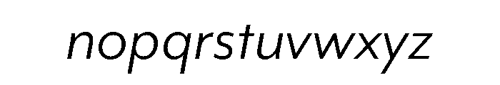 Fairwater Sans Light Italic Font LOWERCASE