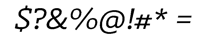 Faust Medium Italic Font OTHER CHARS
