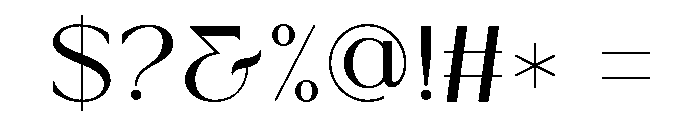 FAVORA Font OTHER CHARS