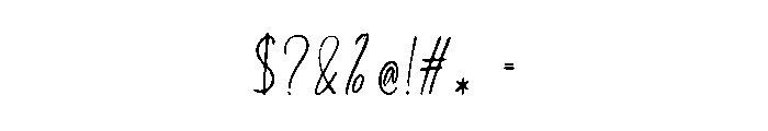 Faberos Sebastine Script Font OTHER CHARS