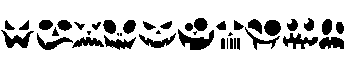Face Halloween Font OTHER CHARS