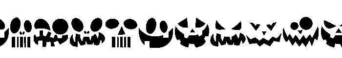 Face Halloween Font UPPERCASE