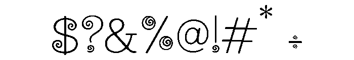 Fairy Curls Font OTHER CHARS