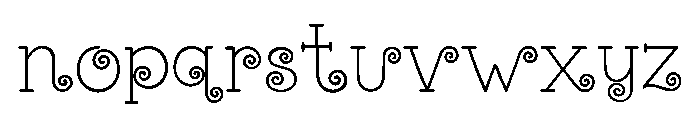 Fairy Curls Font LOWERCASE