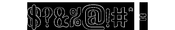 Fake Reality-Hollow-Inverse Font OTHER CHARS