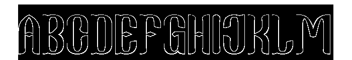 Fake Reality-Hollow-Inverse Font UPPERCASE