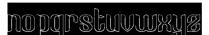 Fake Reality-Hollow-Inverse Font LOWERCASE