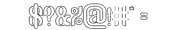 Fake Reality-Hollow Font OTHER CHARS