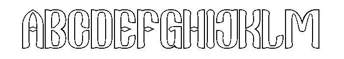 Fake Reality-Hollow Font UPPERCASE