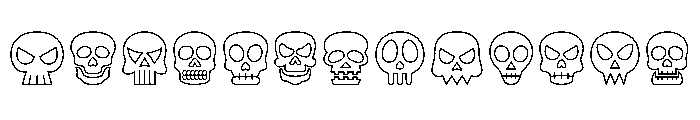 Fake Skull Regular Font UPPERCASE
