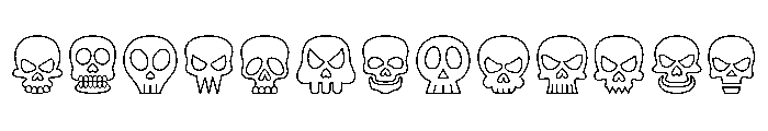 Fake Skull Regular Font UPPERCASE