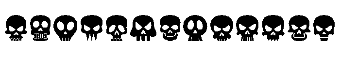 Fake Skull Regular Font LOWERCASE
