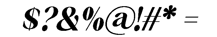 Falefion Black Italic Font OTHER CHARS