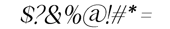 Falefion Italic Font OTHER CHARS