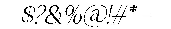 Falefion Light Italic Font OTHER CHARS