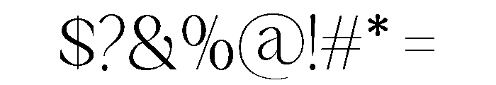 Falefion Light Font OTHER CHARS