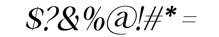Falefion Medium Italic Font OTHER CHARS