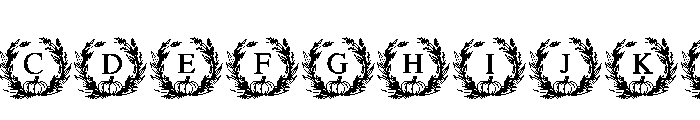 Fall Wreath Font UPPERCASE