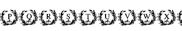 Fall Wreath Font UPPERCASE