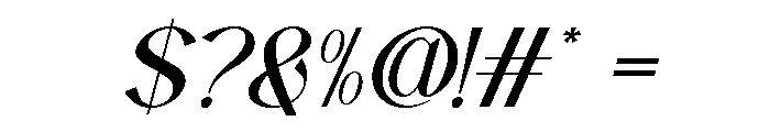 Falore Italic Font OTHER CHARS