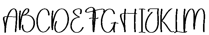 Familly Handwriting Font UPPERCASE