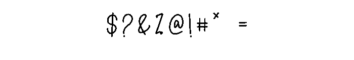 Family Daily Font OTHER CHARS