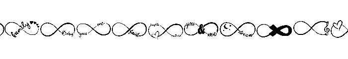 Family Infinity Love Font UPPERCASE