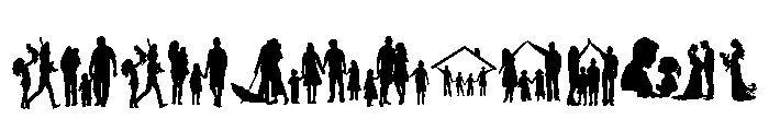 Family Life Silhouettes Font UPPERCASE
