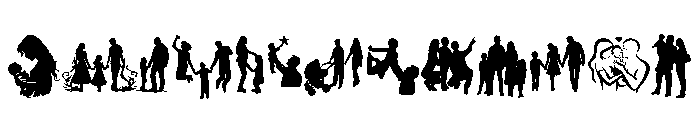 Family Life Silhouettes FONT