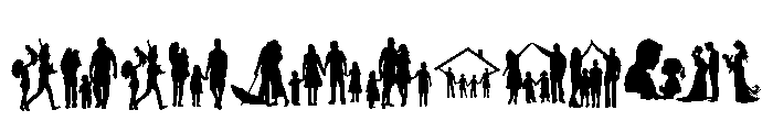 Family Life Silhouettes Font LOWERCASE